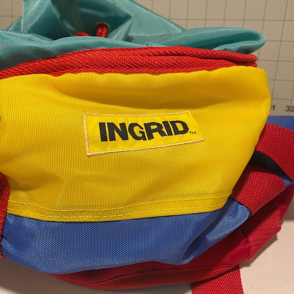 INGRID | Vintage Cooler Picnic Backpack Color Block 70s Goddess Gift | INGRID